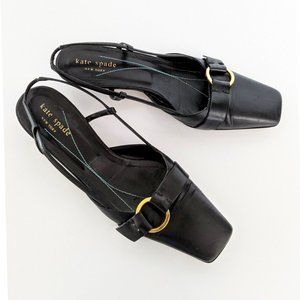 🌟Host Pick 🌟 Kate Spade Italian Real Black Leather Shoes Sz 6.5